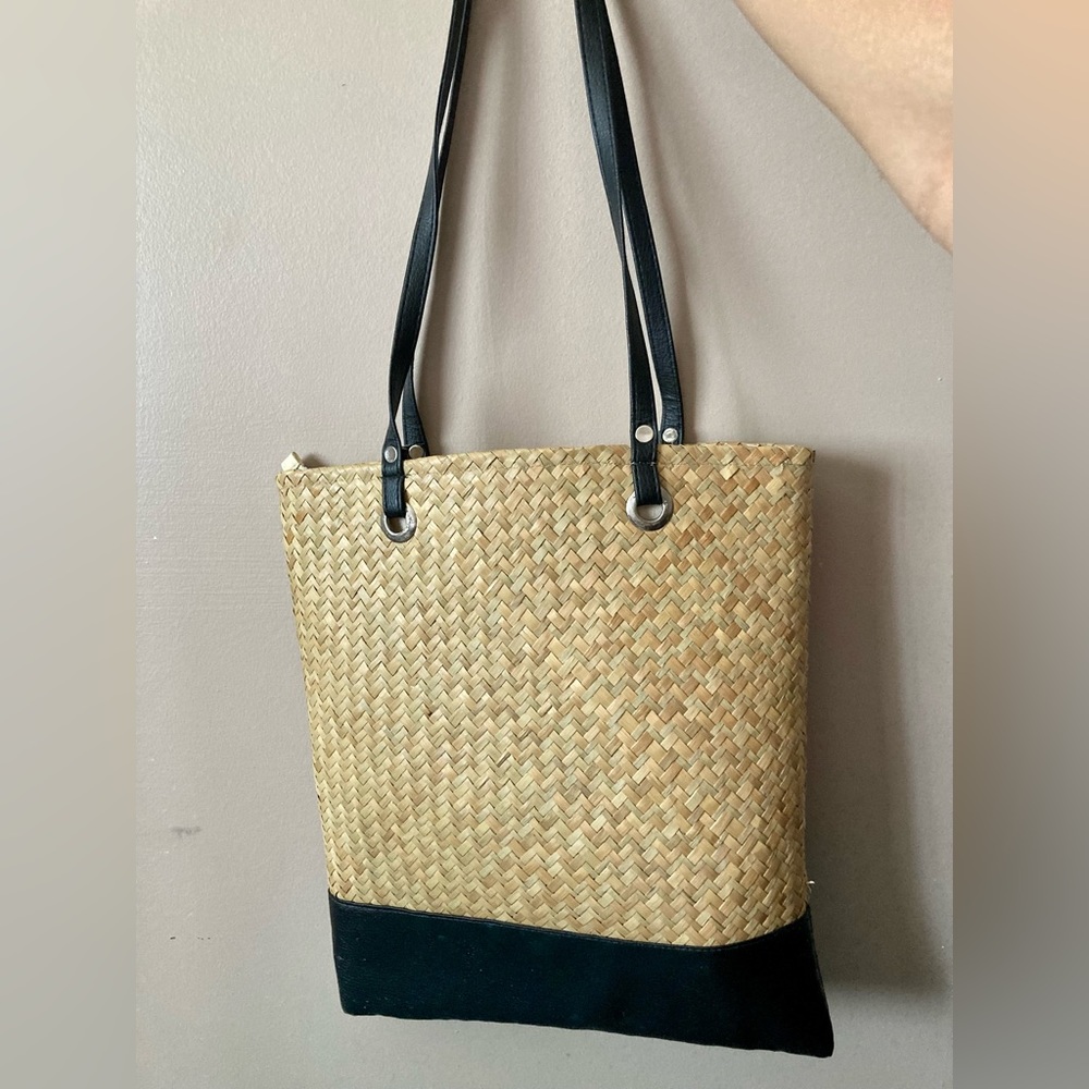 Flat straw bags summer vacation, shopping, lightweight, school, gift for woman